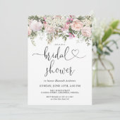 Summer Roos Garden Floral Bridal Shower Kaart (Staand voorkant)