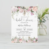 Summer Roos Garden Floral Bridal Shower Kaart (Staand voorkant)