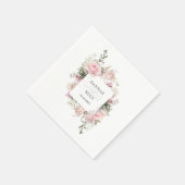 Summer Roos Garden Floral Wedding Servetten (Hoek)