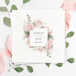 Summer Roos Garden Floral Wedding Servetten