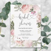 Summer Roos Garden Pink Bridal Shower Kaart