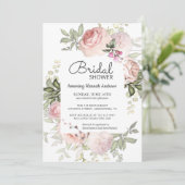 Summer Roos Garden Pink Vrijgezellenfeest Kaart (Staand voorkant)