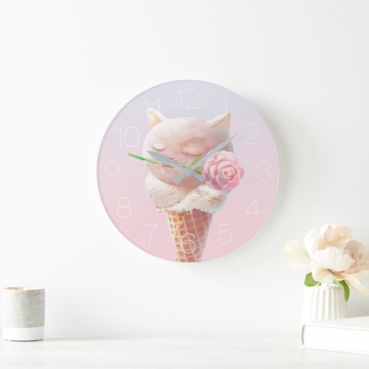 Summer Roos Ice Cone Large Clock Grote Klok (Huis)