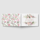 Summer Rose Garden Pink Floral 80th Birthday Gastenboek (Volledig)