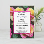 Summer Rose Garden Pink Floral 80th Birthday Kaart (Staand voorkant)