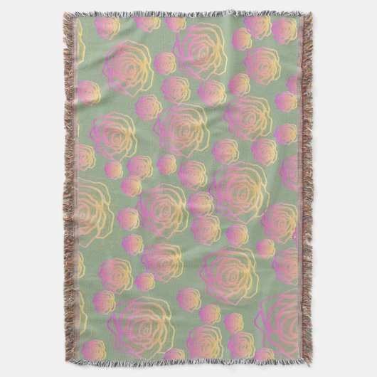 Summer Roses Deken (Voorkant Verticaal)