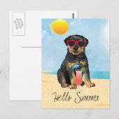 Summer Rottweiler Briefkaart (Voorkant / Achterkant)