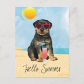 Summer Rottweiler Briefkaart (Voorkant)