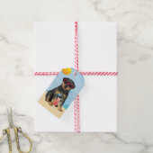 Summer Rottweiler Cadeaulabel (Met Touw)