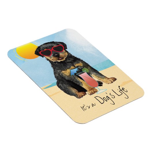 Summer Rottweiler Magnet Magneet (Rechterzijde)