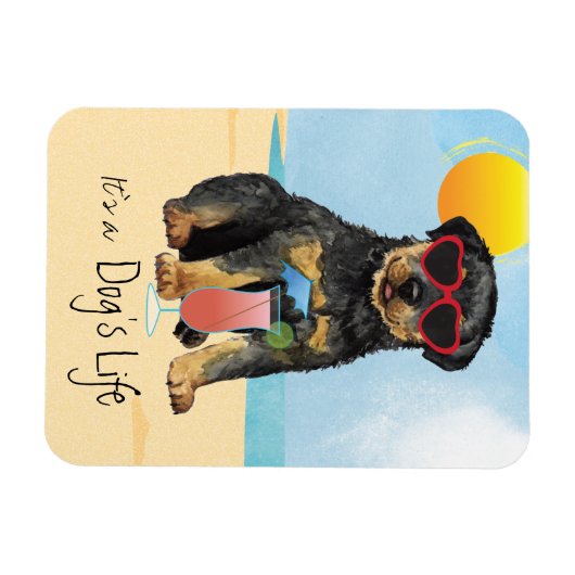 Summer Rottweiler Magnet Magneet (Horizontaal)