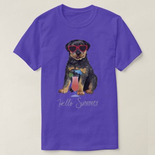 Summer Rottweiler T-Shirt (Design voorkant)
