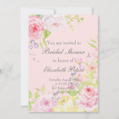 Summer Rozen Flowers Bridal Shower Kaart (Voorkant)
