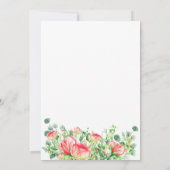 Summer rozen garden elegant chic new home bbq kaart (Achterkant)