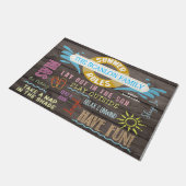  Summer Rules Personalized Mat, Pool Family  Deurmat (Schuin)