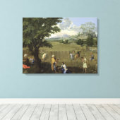 Summer, Ruth and Boaz, 1660-64 Canvas Afdruk (Insitu (Houten vloer))