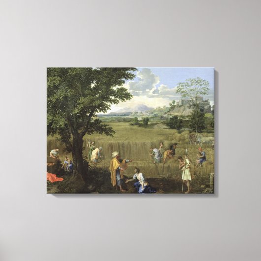 Summer, Ruth and Boaz, 1660-64 Canvas Afdruk (Voorkant)