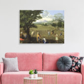 Summer, Ruth and Boaz, 1660-64 Canvas Afdruk (Insitu (Woonkamer))