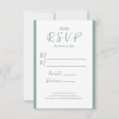 Summer Sage Wedding Reply RSVP-kaart RSVP Kaartje (Voorkant)