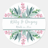 Summer Sage Wedding Ronde Sticker (Voorkant)