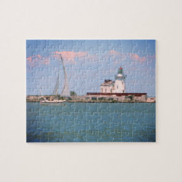 Summer Sailboat and Lighthouse Puzzle Legpuzzel