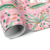 Summer Sailboat Palm Trees Cadeaupapier (Rol Hoek)