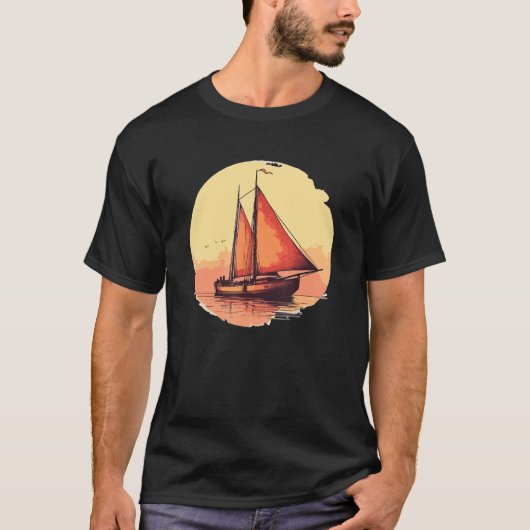 Summer Sailboat Vacation Boat Owner T-shirt (Voorkant)