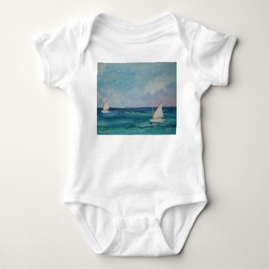 Summer Sailboot Babykleding Romper (Voorkant)