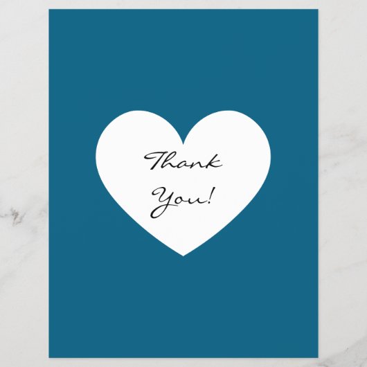 Summer Sale Blue White Heart Flyer (Achterkant)