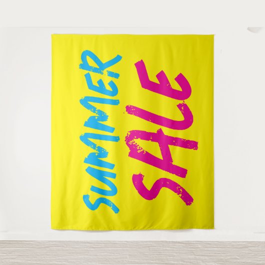 Summer Sale Sign, Retail Store Sale Banner, Large Wandkleed (Voorkant)