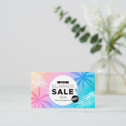 Summer Sale - Speciaal voorstel Visitekaartje (Staand voorkant)