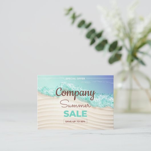 Summer Sale - Speciaal voorstel Visitekaartje (Staand voorkant)