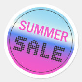 Summer Sale Sticker met een holografische gradiënt (Voorkant)