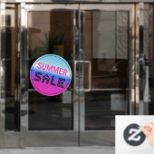 Summer Sale Window Cling Holographic Gradient Raamsticker (Kantoordeur)