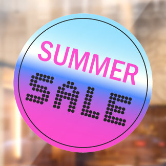 Summer Sale Window Cling Holographic Gradient Raamsticker