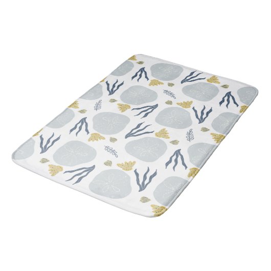 Summer Sand Dollar Seashells Beach Pattern Beach Badmat (Gekanteld)