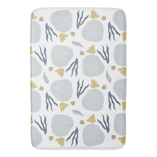 Summer Sand Dollar Seashells Beach Pattern Beach Badmat (Voorkant Verticaal)