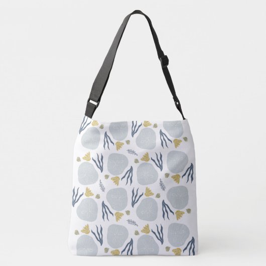 Summer Sand Dollar Seashells Beach Pattern Beach Crossbody Tas (Achterkant)