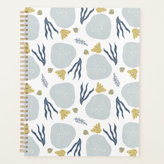 Summer Sand Dollar Seashells Beach Pattern Beach Planner (Voorkant)