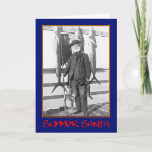 Summer Santa - A Vintage-kerstkaart Feestdagen Kaart