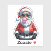Summer Santa Cool Christmas Sticker (Vel)