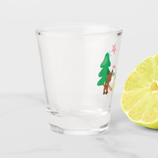 Summer Santa op de strand Shot Glas (Links)