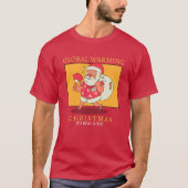 Summer Santa verspreidt coole tip voor opwarming v T-shirt (Voorkant)