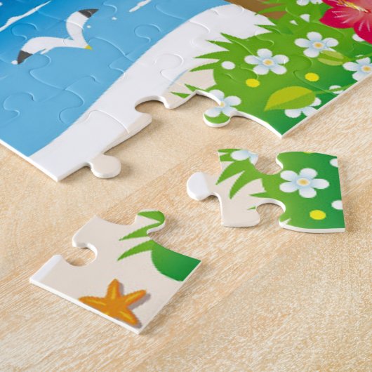 SUMMER SANTA VOOR BEACH JIGSAW PUZZLE LEGPUZZEL (Zijkant)