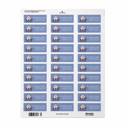 Summer Sason 4th Return Address Labels (Full Sheet)