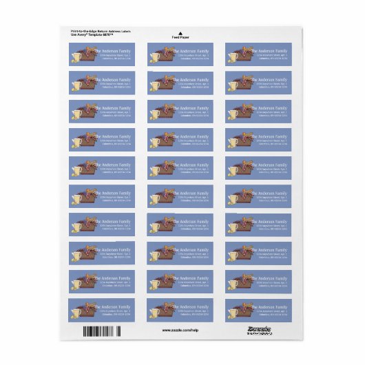 Summer Sason Picnic Basket Return Address Labels (Full Sheet)