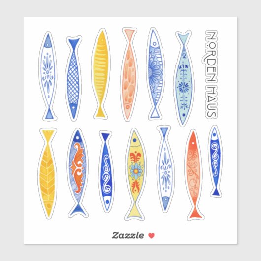 Summer School of Fish Sticker (Vel)