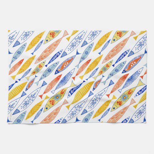 Summer School of Fish Tea Handdoek (Horizontaal)