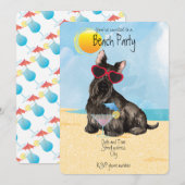 Summer Scottish Terrier Beach Party nodigt uit Feestdagenkaart (Voorkant / Achterkant)