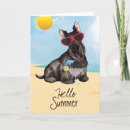 Summer Scottish Terrier Kaart (Voorkant)
